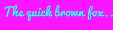 Image with Font Color 2BFFFF and Background Color F817FF